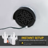 HOMCOM 6' Long Inflatable Halloween Ghost & Pumpkin Tombstone, Inflatable LED Light Yard Display Indoor Outdoor for Garden, Lawn, Party, Holiday(m-6)