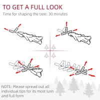 HOMCOM 7ft Artificial Christmas Tree, Snow Flocked Branches, Metal Base, Pencil Xmas Tree(m-7)