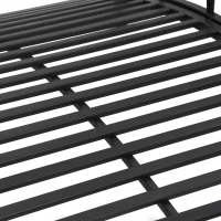 Outsunny 3.3FT Classic Garden Bridge with Safety Railings Arc Footbridge Decorative Pond Bridge for Backyard Creek Stream, Black(m-7)