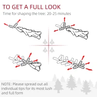 HOMCOM 6ft Prelit Snow Flocked Artificial Christmas Tree with Pencil Shape, Pine Realistic Branches, Warm White LED lights, Auto Open, Pink and White(m-6)