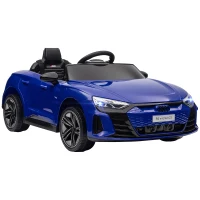 Aosom 12V Licensed Audi RS E-tron GT Kids Ride on Car with Remote Control, Suspension, Horn, Music, Lights, Dark Blue(m-1)