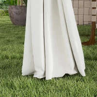 Outsunny 10' x 13' Double Roof Patio Gazebo, Outdoor Gazebo with Curtains, for Garden, Lawn, Backyard and Deck, Cream White(m-8)