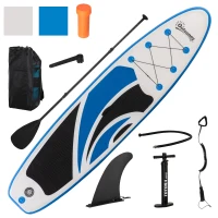 Outsunny 10'5" x 30" x 6" Inflatable Stand Up Paddle Board, Non-Slip & Ultra-Light Deck with SUP Accessories, Adj Paddle, Backpack Bag, for Youth Adults Beginner(m-11)
