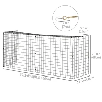 HOMCOM Fireplace Screen, Extendable Fire Spark Guard Cover with Metal Mesh for Living Room Home Decor, Black(m-3)