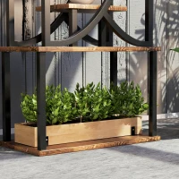 Outsunny Plant Stand Indoor, 8 Tier 62" S-Shaped Plant Shelf, Corner Plant Rack for Multiple Plants, Carbonised Finish(m-9)
