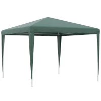 Outsunny 10x10ft Party Tent Portable Gazebo, Folding Garden Canopy Event Shelter Outdoor Sunshade Green(m-3)