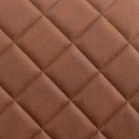 Vinsetto Mid Back Modern Home Office Chair Swivel Computer Desk Chair with Adjustable Height, Microfiber Cloth, Diamond Line Design, and Padded Armrests, Brown(m-7)