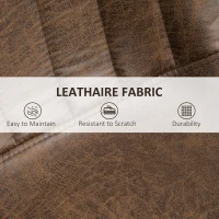 HOMCOM Adjustable Bar Stools Set of 2, Leathaire Swivel Barstools with Back and Footrest, Upholstered Bar Chairs for Kitchen, Dining Room, Home Pub, Brown(m-5)