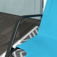 Outsunny Garden Rocking Chair Outdoor Indoor for Patio, Balcony, Porch, Light Blue(m-7)