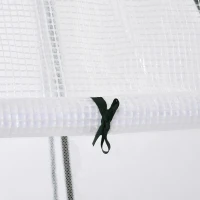 Outsunny 63" x 54" x 71" Greenhouse Portable Hot House for Plants with Zipper Door and Mesh Window for Outdoor, Garden, Patio, White(m-10)