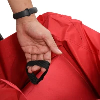 Outsunny Collapsible Folding Garden Utility Cart Wagon with Adjustable Push/Pull Handle, Canopy & All-Terrain Wheels, Red(m-9)