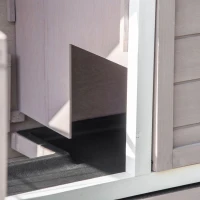 PawHut Indoor/Outdoor Rabbit Hutch, Quick Feeding(m-8)