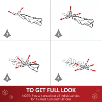 HOMCOM 6ft Green Christmas Tree Artificial Xmas Holidays Party with Decoration Ornament(m-7)