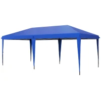 Outsunny 10' x 19.2' Outdoor Gazebo Pop Up Canopy Party Tent with Carrying Bag, Blue(m-11)