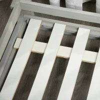 PawHut Large Dog Bed with Soft Foam Cushion, Wooden Dog Couch with Roomy Surface, Elevated, Slate Gray(m-9)