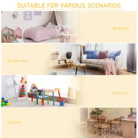 HOMCOM Kids Corner Cabinet, Cubby Toy Storage Organizer, Bookshelf Unit with Three Baskets for Playroom, Bedroom, Living Room, Natural(m-7)