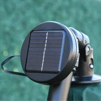 Outsunny 10ft Outdoor Cantilever Umbrella Patio Solor Banana Umbrella with Lights Adjustable Angle for Patio Backyard Dark Green(m-10)