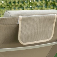 Outsunny Rocking Chair, Zero Gravity Patio Chaise Garden Sun Lounger, Outdoor Reclining Rocker Lounge Chair with Detachable Pillow for Lawn, Patio or Pool, Sand(m-8)