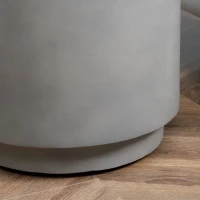 HOMCOM Terrazzo Finish Side Table, 17" Round End Table for Indoor and Outdoor, Light Grey(m-10)