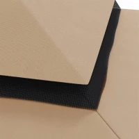 Outsunny 10' x 10' Replacement Canopy, Gazebo Top Cover with Double Vented Roof for Garden Patio (TOP ONLY), Khaki(m-10)