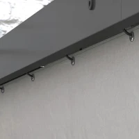 Outsunny Pergola Gazebo Curtains for 10' x 10' Pergola, 4 Pack Side Panels Replacement with Large Windows and Zipped Doors(m-9)