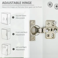 HOMCOM Sideboard Buffet, Kitchen Cabinet, Coffee Bar Cabinet with Glass Doors, Drawers and Adjustable Shelves, White(m-8)