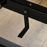 HOMCOM Extendable Dining Table Rectangular Wood Effect Tabletop for 4-6 People with Steel Frame & Hidden Leaves for Kitchen, Dining Room, Living Room(m-9)