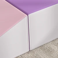 Soozier 2-Piece Climb and Crawl Activity Soft Play Set, for Toddler Preschooler Babies Indoor, Purple(m-9)