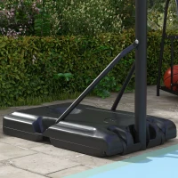 Soozier 6-7ft Basketball Hoop, Freestanding Basketball System with 18" Shatterproof Backboard and Weighted Base(m-10)