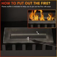 HOMCOM Freestanding Ethanol Fireplace Bioethanol Fireplace Stove, 0.25 Gal Max 269 Sq. Ft., Burns up to 3 Hours, Black(m-5)