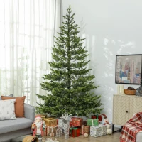 HOMCOM 9ft Artificial Sparse Christmas Tree with Steel Stand and 4306 Tips for Home Office Holiday(m-2)