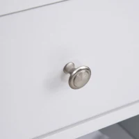 Vinsetto Printer Stand Desk Side File Cabinet, Rolling Cart with Wheels, Adjustable Shelf, Drawer, CPU Stand, White(m-7)