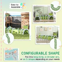 Qaba Crocodile Design Kids Play Tunnel for Kids to Crawl Through, 113" Long(m-6)