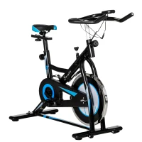 Soozier Exercise Bike, Stationary Bike for Home, Indoor Cycling Bike, Adjustable Workout Bike with Comfortable Seat Cushion and LCD Monitor(m-1)