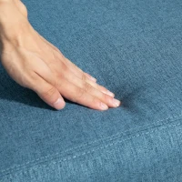 HOMCOM Fabric Recliner Armchair Manual Home Theater Seating Single Reclining Sofa Chair with Padded Seat for Living Room, Blue(m-10)