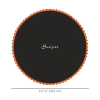 Soozier Trampoline Mat Replacement with Spring Pull Tool and 72 V-Hooks, Fits 12ft Trampoline, Using 5.5" Springs, Orange(m-3)