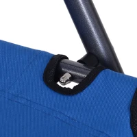 Outsunny Folding Chaise Lounge Chair, Outdoor Portable 2-Level Adjustable Recliner Zero Gravity Chair with Headrest Pillow, Armrests with Storage Mesh Pocket, Blue(m-10)