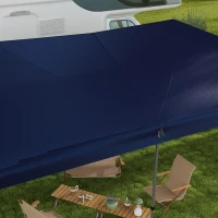 Outsunny 10' x 19' Pop Up Canopy with Easy Up Steel Frame, 3-Level Height Adjustable Event Party Tent with Carrying Bag(m-9)