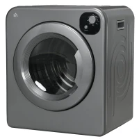 HOMCOM Compact Laundry Dryer Machine, 1300W, 3.22 Cu. Ft. Electric Portable Clothes Dryer with 7 Drying Modes for Apartment or Dorm, Grey(m-2)