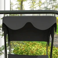 Outsunny 84A-052 Series 2-Seater Swing Canopy Replacement Top Cover, Black(m-7)