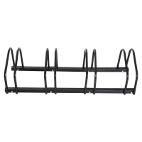 HOMCOM Bike Stand Parking Rack Floor or Wall Mount Bicycle Cycle Storage Locking Stand (4 Racks, Black)(m-10)