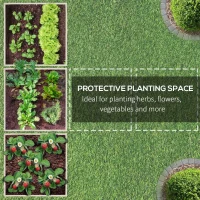 Outsunny 46'' x 46'' Raised Garden Bed Elevated Wooden Planter Box Outdoor for Backyard, Patio to Grow Vegetables, Herbs, and Flowers(m-6)