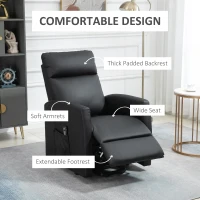 HOMCOM Power Lift Recliner Chair with Remote Control Side Pocket for Living Room Home Office Study Black(m-4)