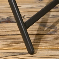 Outsunny 5 Pieces Folding Rattan Patio Table and Chairs for 4 with Umbrella Hole, Tempered Glass Top, Dark Brown(m-10)