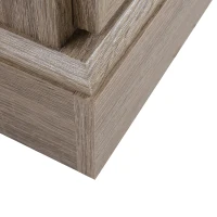 HOMCOM Sideboard and Buffet Cabinet with Sliding Glass Door, 6-bottle Wine Rack and 2 Stemware Racks, Brown(m-9)