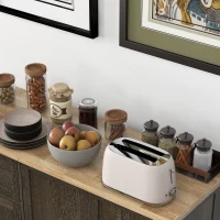 HOMCOM Triple-Cabinet Rolling Kitchen Island on Wheels, Kitchen Cart with Storage Shelf Adjustment, Rolling Utility Cart(m-8)