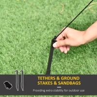 HOMCOM 8ft Christmas Inflatable Glowing Christmas Tree, Outdoor Blow-Up Yard Decoration with LED Lights Display(m-7)