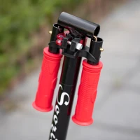 Soozier Kick Scooter for 12 Years and Up, Folding Scooter with Height Adjustable Handlebar, Big Wheels and Rear Wheel Brake(m-9)
