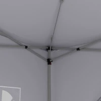 Outsunny 9.7' x 9.7' Outdoor Pop Up Party Tent Wedding Gazebo Canopy with Carrying Bag (White)(m-10)