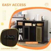 PawHut 47" Dog Crate Furniture with Storage, for Large Medium Dogs, Brown(m-7)